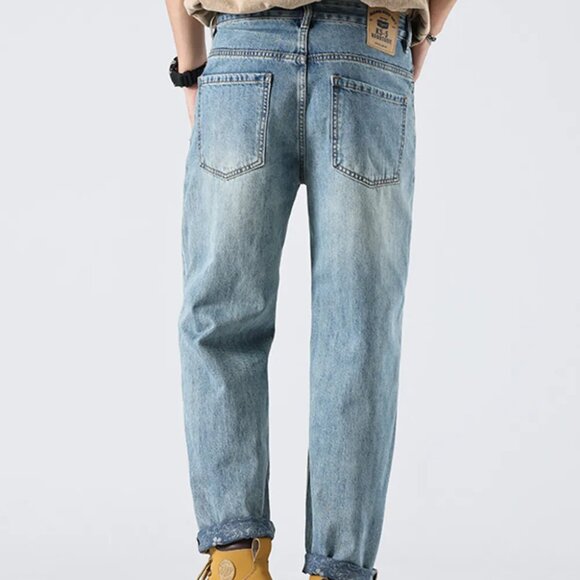 Men's Distressed Loose‎ Fit Jeans - Picture 7 of 8